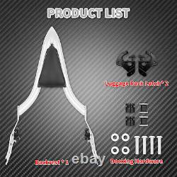 Chrome Detachable Rear Passenger Backrest Sissy Bar Triangle Pad Fit For Fatboy
