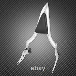 Chrome Detachable Rear Passenger Backrest Sissy Bar Triangle Pad Fit For Fatboy