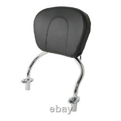 Chrome Detachable Sissy Bar Pad with Backrest For Harley FLRT FreeWheeler 15-22 US