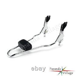 Chrome Sissy Bar Backrest withPad For Harley Softail Deluxe Heritage Street Bob