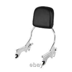 Chrome Sissy Bar Upright Backrest Fit For Harley Softail Heritage Classic 18-22