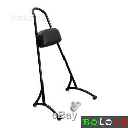 Detachable 20 Tall Sissy Bar Backrest with Pad For Harley Sportster XL 883 04-17