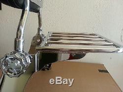 Detachable Backrest SissyBar Luggage rack Harley Davidson Sportster 2004 and UP