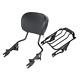 Detachable Backrest Sissy Bar Air Wing Luggage Fit For Harley Touring 2009-2022