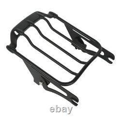 Detachable Backrest Sissy Bar Air Wing Luggage Rack Fit For Harley Touring 09-21