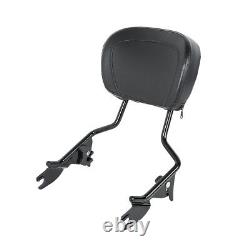 Detachable Backrest Sissy Bar Air Wing Luggage Rack Fit For Harley Touring 09-21