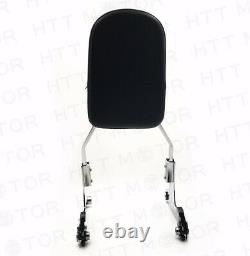 Detachable Backrest Sissy Bar Chrome Skull For 84-99 Harley Softail FXSTC FLSTC