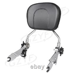 Detachable Backrest Sissy Bar Fit Harley Touring Road King Electra Street Glide