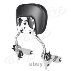 Detachable Backrest Sissy Bar Fit Harley Touring Road King Electra Street Glide