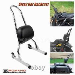 Detachable Backrest Sissy Bar For Harley Softail FXST FXSTC Fat Boy FLSTF 06-20