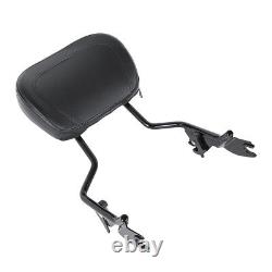 Detachable Backrest Sissy Bar Luggage Rack Fit For Harley Touring Air Wing 09-20