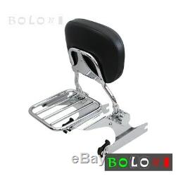 Detachable Backrest Sissy Bar&Luggage Rack For 2000-2005 Softail Standard FXST
