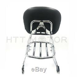 Detachable Backrest Sissy Bar&Luggage Rack For Harley Dyna Low Rider FXDL 06-UP