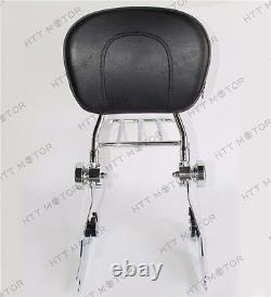 Detachable Backrest Sissy Bar Luggage Rack For Harley Sportster 94-03 Adjustable