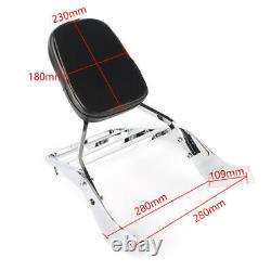 Detachable Backrest Sissy Bar Luggage Rack For Honda Shadow SABRE 1100ACE VT1100