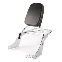 Detachable Backrest Sissy Bar Luggage Rack For Honda Shadow SABRE 1100ACE VT1100