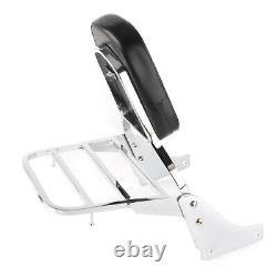 Detachable Backrest Sissy Bar Luggage Rack For Honda Shadow SABRE 1100ACE VT1100