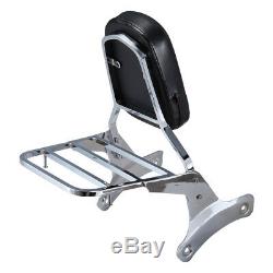 Detachable Backrest Sissy Bar &Luggage Rack For Honda Shadow VT750 C2 RC44/VT400