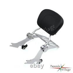 Detachable Backrest Sissy Bar Luggage rack For Harley Davidson Sportster 2004-UP
