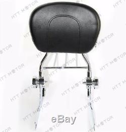 Detachable Backrest Sissy Bar Luggage rack For Harley Softail DELUXE 06-later Ch