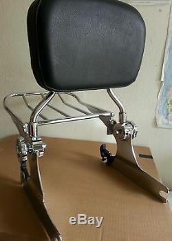 Detachable Backrest Sissy Bar Luggage rack Harley Davidson Softail 200mm 06 UP