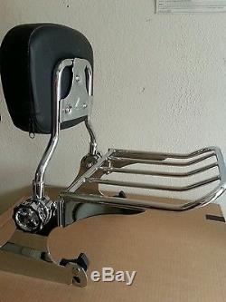Detachable Backrest Sissy Bar Luggage rack Harley Davidson Softail 200mm 06 UP