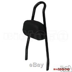 Detachable Backrest Sissy Bar Pad Black Rear Luggage Rack For Harley Dyna 06-UP