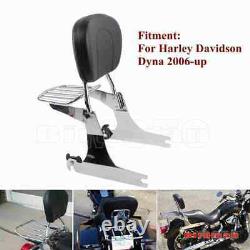 Detachable Backrest Sissy Bar With Luggage Rack For Harley Dyna Street Bob FXDB 06