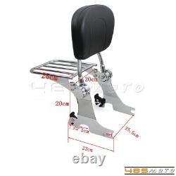 Detachable Backrest Sissy Bar With Luggage Rack For Harley Sportster XL 883 1200