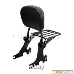 Detachable Backrest Sissy Bar With Luggage Rack For Harley Sportster XL 883 1200