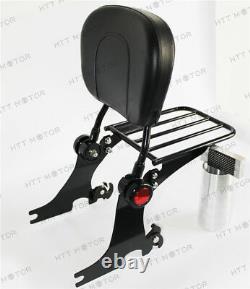 Detachable Backrest Sissy Bar with Luggage Rack For HD Sportster 94-03 Adjustable