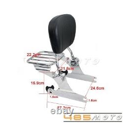Detachable Backrest Sissy Bar with Luggage Rack For Harley Davidson Softail 07-UP