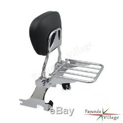 Detachable Backrest Sissy Bar with Luggage Rack For Harley Iron Forty Eight XL 883