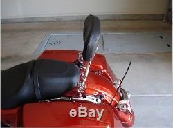 Detachable Backrest Sissy bar Harley Davidson Touring 2014 + 4point docking kit