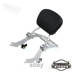 Detachable Backrest Sissy bar Luggage Rack For Harley Sportster XL883 1200 04-21