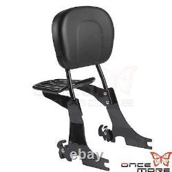 Detachable Backrest Sissybar Luggage Rack For Harley Sportster XL883 1200 94-03