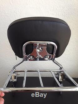 Detachable Backrest Sissybar and luggage Rack for Harley Davidson Touring 97-08