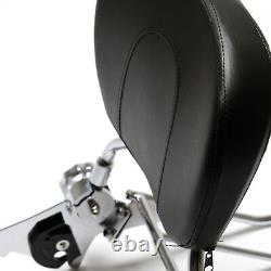 Detachable Black Sissy Bar With Rack for Harley FLHRC Road King Classic 09-13