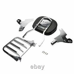 Detachable Black Sissy Bar With Rack for Harley XL 1200 L Sportster Low 07-11