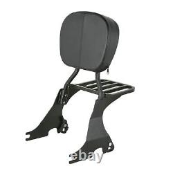 Detachable Black Sissy Bar withRack for Harley-Davidson XL 1200 S Sport 96-03