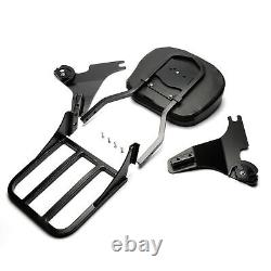 Detachable Black Sissy Bar withRack for Harley-Davidson XL 1200 S Sport 96-03