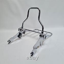 Detachable Chrome Sissy Bar With Rack Harley Touring 09-18 Missing Backpad