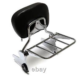 Detachable Chrome Sissy Bar withRack for Harley-Davidson FLHX Street Glide 07-07