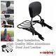 Detachable Leather Rear Backrest Sissy Bar WithLuggage Rack For Harley Road Glide