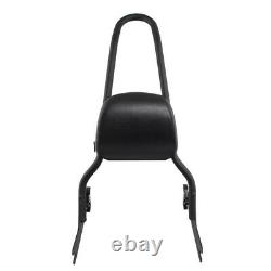 Detachable Passenger Backrest Sissy Bar Pad Black Fit For Harley Softail 2006-up