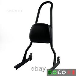 Detachable Passenger One-Piece Backrest Tall Sissy Bar For Harley Fatboy Softail