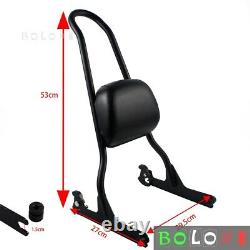 Detachable Passenger One-Piece Backrest Tall Sissy Bar For Harley Fatboy Softail