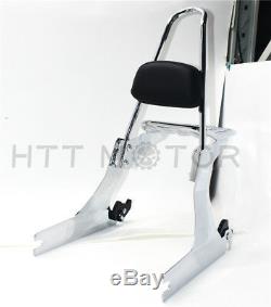 Detachable Rear Backrest Sissy Bar Luggage Rack For Harley Davidson Dyna 06-UP