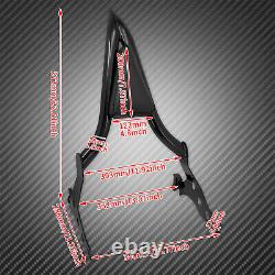 Detachable Rear Passenger Backrest Sissy Bar Triangle Pad Fit For Harley Fatboy