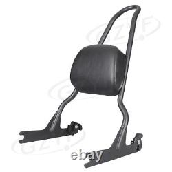 Detachable Rear Sissy Bar Backrest with Pad For Harley Fatboy Sofitail 06-08 Black